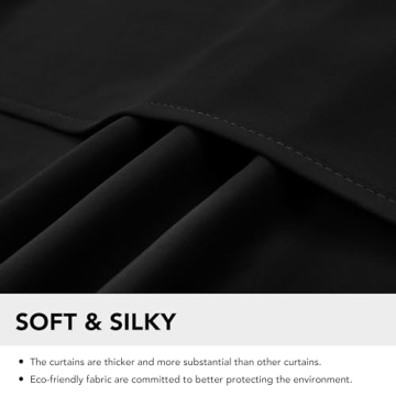 Deconovo Blackout Curtains Solid, Energy Efficient Grommet Curtains