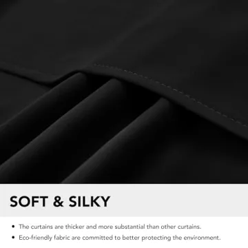 Deconovo Blackout Curtains Solid, Energy Efficient Grommet Curtains