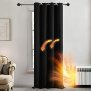 Deconovo Blackout Curtains Solid, Energy Efficient Grommet Curtains