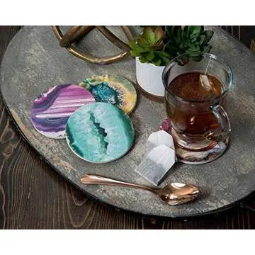CoasterStone Multicolored Agate Absorbent Coasters