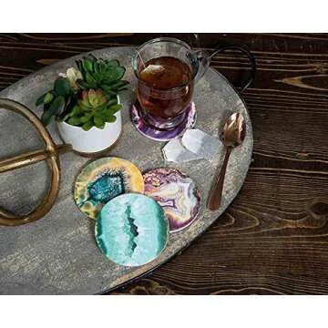 CoasterStone Multicolored Agate Absorbent Coasters