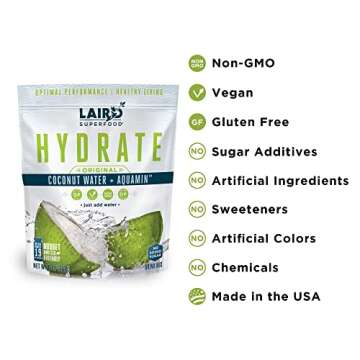 Laird Superfood Coconut Water Powder - Pure Hydration Supplement