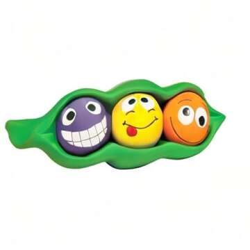 Multipet Three Peas in A Pod Durable Squeaky Toy for Dogs