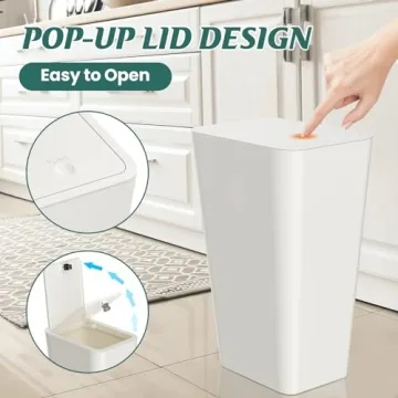 MEIXINZHI 3 Pack Small Trash Can with Lid for Home