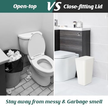 MEIXINZHI 3 Pack Small Trash Can with Lid for Home