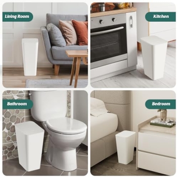 MEIXINZHI 3 Pack Small Trash Can with Lid for Home