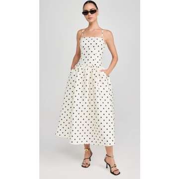 Self Portrait Women's Cream Midi Dress for Elegant Occasions