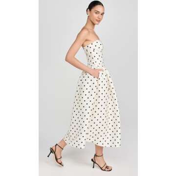 Self Portrait Women's Cream Midi Dress for Elegant Occasions