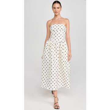 Self Portrait Women's Cream Midi Dress for Elegant Occasions