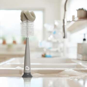 Munchkin® Sponge™ Bottle Brush, Modern Design, 2 Pack, Grey