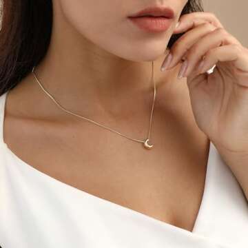 Lisitine Bubble Initial Necklaces Dainty Gold Letter Necklace 14K Gold Plated Cute Name Choker Necklaces for Women Trendy Gold Personalized Jewelry Gift for Women