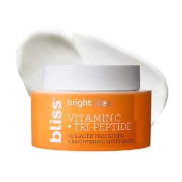 Bliss Tri-Peptide Brightening Moisturizer | Vitamin C & Squalane | Hydrating Anti-Aging Face Cream f...