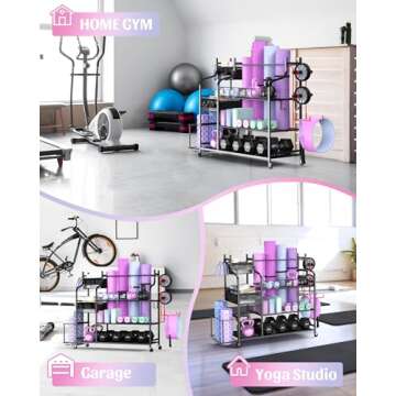 Mythinglogic Weight Rack for Home Gym and Fitness Storage