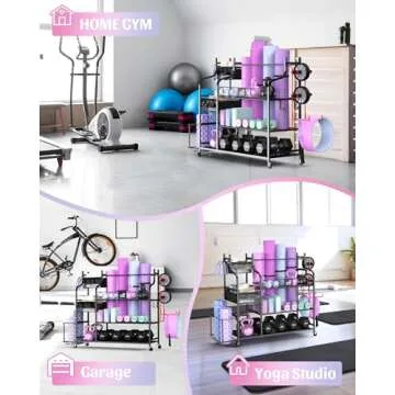 Mythinglogic Weight Rack for Home Gym and Fitness Storage