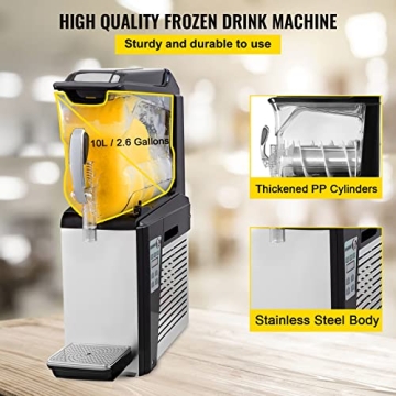 VEVOR Frozen Drink Machine 10L for Slushies and Beverages