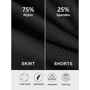 ATTRACO Black Tennis Dress for Women Sports Outfits