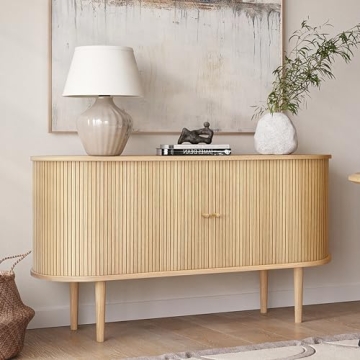Top WERMO 55'' Sideboard Storage Cabinet for Modern Homes