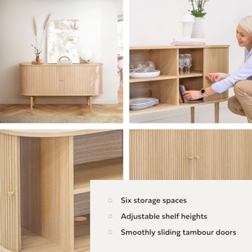 Top WERMO 55'' Sideboard Storage Cabinet for Modern Homes