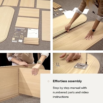 Top WERMO 55'' Sideboard Storage Cabinet for Modern Homes