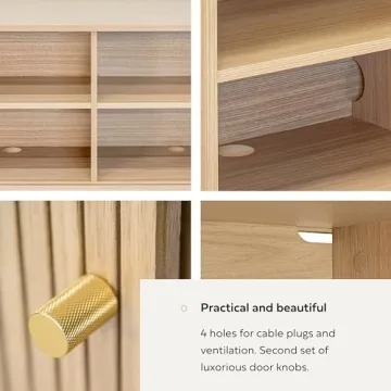 Top WERMO 55'' Sideboard Storage Cabinet for Modern Homes