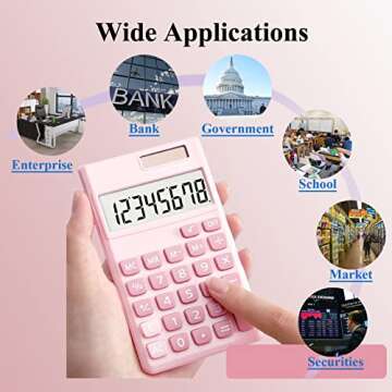 Seaciyan Cute Pink Calculator for School and Office