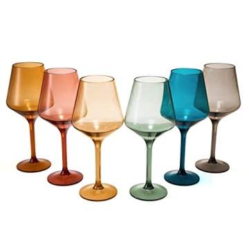 Unbreakable Acrylic Wine Glasses Set of 2 - 15oz