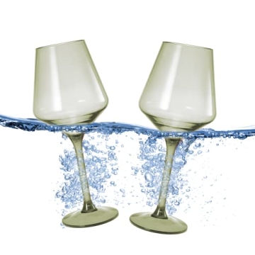 Unbreakable Acrylic Wine Glasses Set of 2 - 15oz