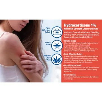 Globe Hydrocortisone 1% Cream 3 Pack Itch Rash Relief