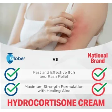 Globe Hydrocortisone 1% Cream 3 Pack Itch Rash Relief