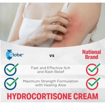 Globe Hydrocortisone 1% Cream 3 Pack Itch Rash Relief