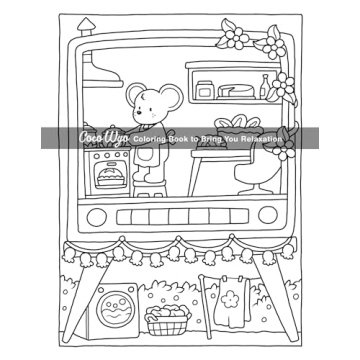 Cozy Coloring Book for Adults and Teens with Cute Animals