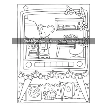 Cozy Coloring Book for Adults and Teens with Cute Animals