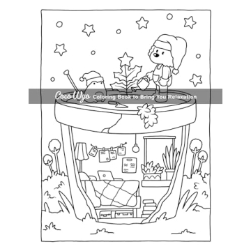 Cozy Coloring Book for Adults and Teens with Cute Animals