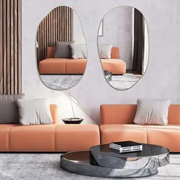DAOYIJIAJU Irregular Wall Mirror - Modern Gold Accent
