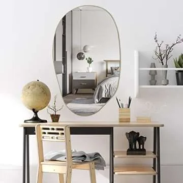 DAOYIJIAJU Irregular Wall Mirror - Modern Gold Accent