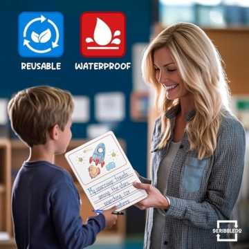 SCRIBBLEDo Mini Whiteboard Set for Kids - 10 Pack