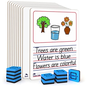 SCRIBBLEDo Mini Whiteboard Set for Kids - 10 Pack