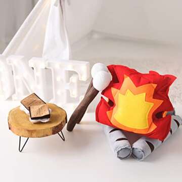 Teepee Tent for Girls, Boys - Deluxe Gift Set with Smores Campfire, Fairy Lights, Quality Fabric | Kids Love Luxury Tents for Indoor Reading Nook, Imaginative Play, Calming Corner