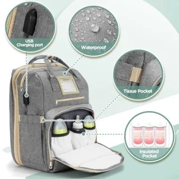Lenski Diaper Bag Backpack - Stylish & Functional
