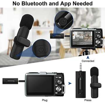 HMKCH Wireless Lavalier Microphone for Clear Recording