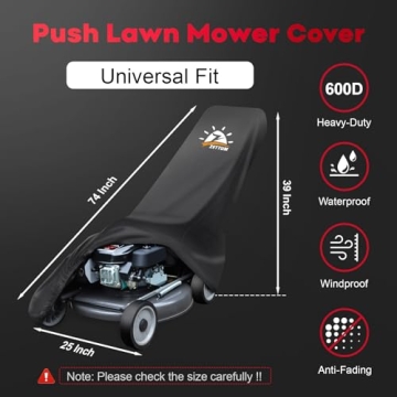 Durable Universal Lawn Mower Cover - Zettum Push Mower Cover