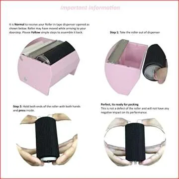 QShield Water Activated Desktop Gum Tape Dispenser Pink with Reinforced Kraft Paper Gummed Tape 2.75In x 75 feet Eco Friendly for Sealing Office Supplies