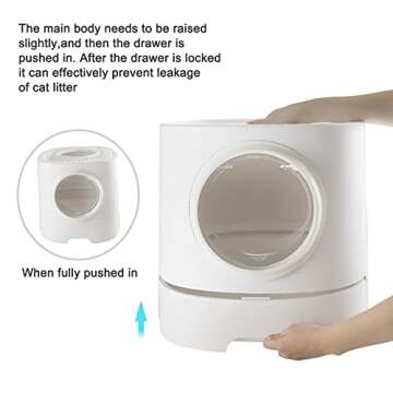 Top-Entry Cat Litter Box for Easy Cleanup and Odor Control