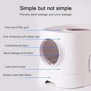 Top-Entry Cat Litter Box for Easy Cleanup and Odor Control