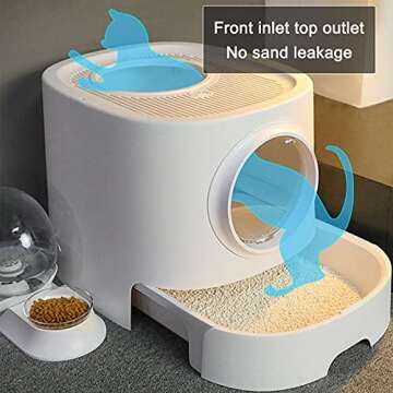 Top-Entry Cat Litter Box for Easy Cleanup and Odor Control