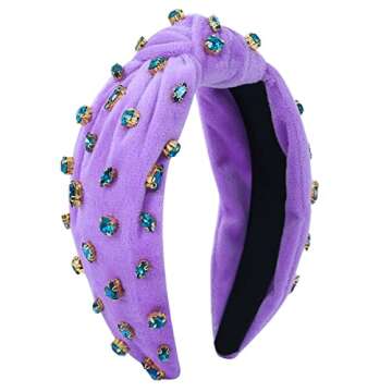 FEDANS Women Knotted Jeweled Headband - Stylish and Comfortable Hair Accessory for All Occasions