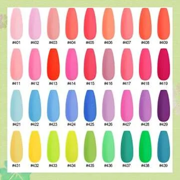 Lavender Violets 42 Pcs Gel Nail Polish Kit Set with 36 Colors Coat, 6 Bottles of Base top Coat, Glossy Matte Diamond Shine Glow in the Dark Top Coat and Builder Gel for Nail Art C514