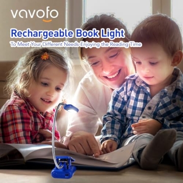 VAVOFO Book Light for Reading in Bed - Rechargeable