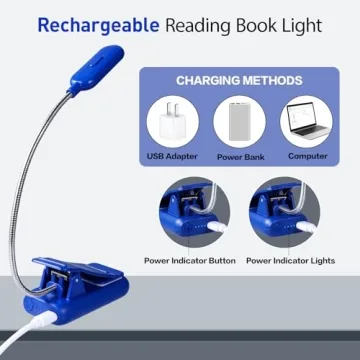 VAVOFO Book Light for Reading in Bed - Rechargeable