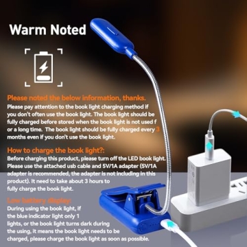 VAVOFO Book Light for Reading in Bed - Rechargeable